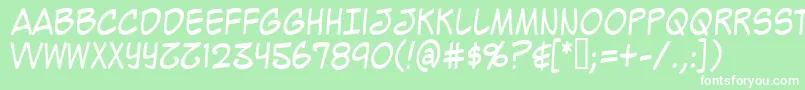 Mighzc Font – White Fonts on Green Background
