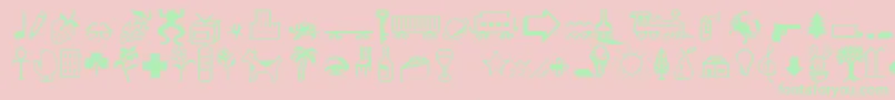 CairoMedium Font – Green Fonts on Pink Background