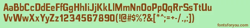 Шрифт PolyflecrgBold – коричневые шрифты на зелёном фоне