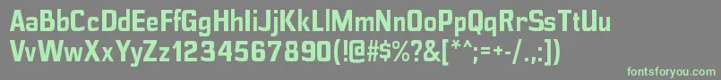 Fonte PolyflecrgBold – fontes verdes em um fundo cinza