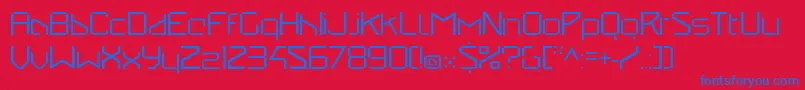 StealwerksClosedfine Font – Blue Fonts on Red Background