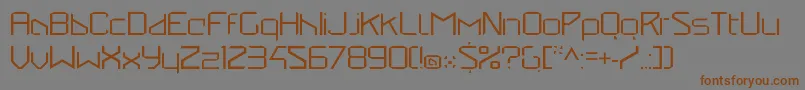 Шрифт StealwerksClosedfine – коричневые шрифты на сером фоне