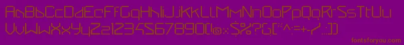 StealwerksClosedfine Font – Brown Fonts on Purple Background