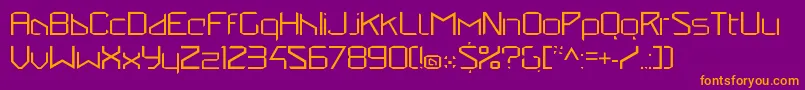 StealwerksClosedfine Font – Orange Fonts on Purple Background