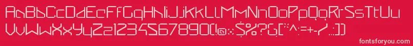 StealwerksClosedfine Font – Pink Fonts on Red Background