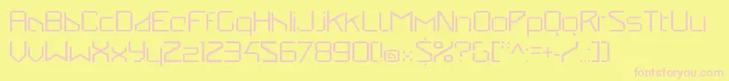 StealwerksClosedfine Font – Pink Fonts on Yellow Background