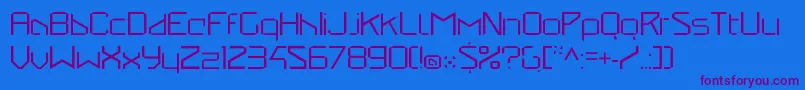 StealwerksClosedfine Font – Purple Fonts on Blue Background