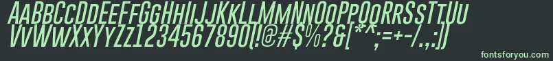 GoboldThinItalic Font – Green Fonts on Black Background