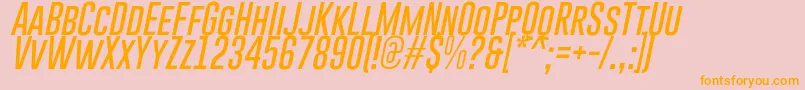 GoboldThinItalic Font – Orange Fonts on Pink Background