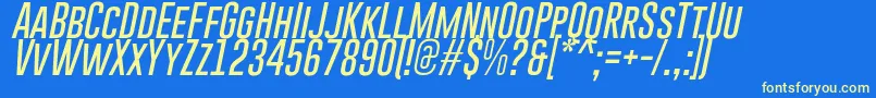 GoboldThinItalic Font – Yellow Fonts on Blue Background