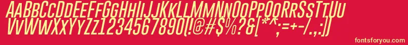 GoboldThinItalic Font – Yellow Fonts on Red Background