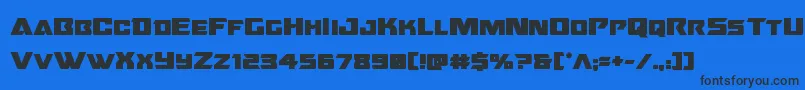 Шрифт Oceanicdriftbold – чёрные шрифты на синем фоне