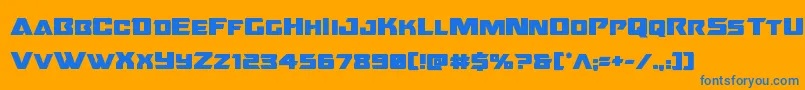 Oceanicdriftbold Font – Blue Fonts on Orange Background