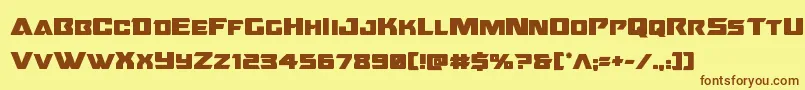 Oceanicdriftbold Font – Brown Fonts on Yellow Background