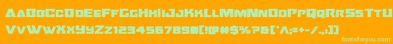 Oceanicdriftbold Font – Green Fonts on Orange Background