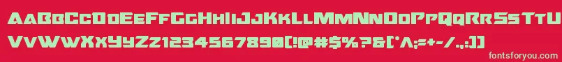 Oceanicdriftbold Font – Green Fonts on Red Background