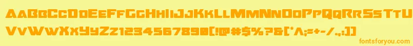 Oceanicdriftbold Font – Orange Fonts on Yellow Background