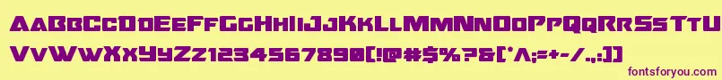 Oceanicdriftbold Font – Purple Fonts on Yellow Background