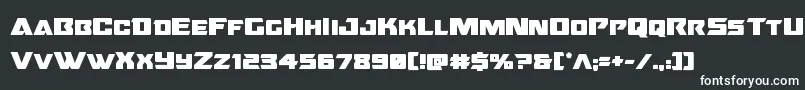 Шрифт Oceanicdriftbold – белые шрифты на чёрном фоне