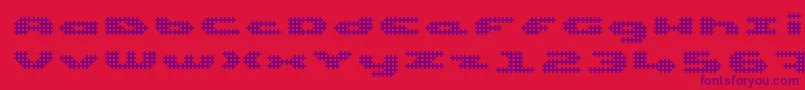 Шрифт UpTinyLcdFourDecoc – фиолетовые шрифты на красном фоне