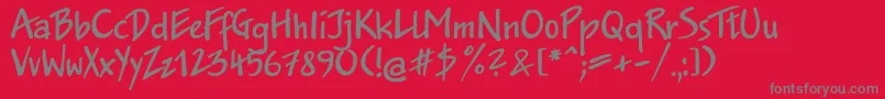 JakobttBold Font – Gray Fonts on Red Background