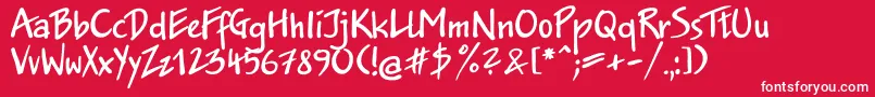 JakobttBold Font – White Fonts on Red Background