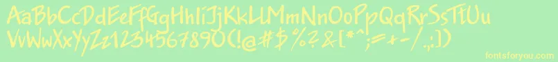 More about JakobttBold Font JakobttBold Font – Yellow Fonts on Green Background