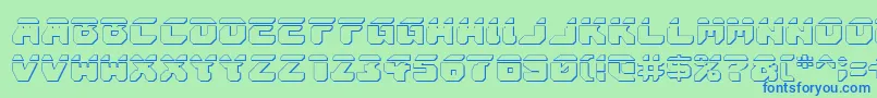 AstropolisLaser3D Font – Blue Fonts on Green Background