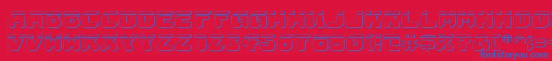 AstropolisLaser3D Font – Blue Fonts on Red Background