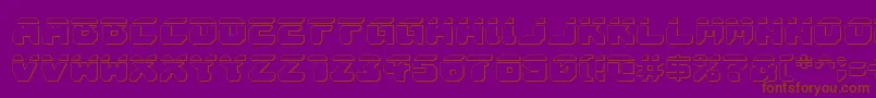 AstropolisLaser3D Font – Brown Fonts on Purple Background