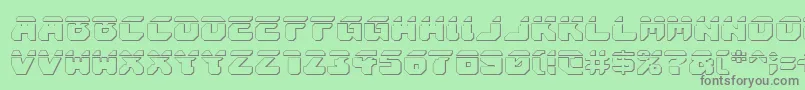 AstropolisLaser3D Font – Gray Fonts on Green Background