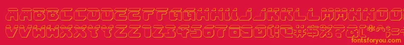 AstropolisLaser3D Font – Orange Fonts on Red Background