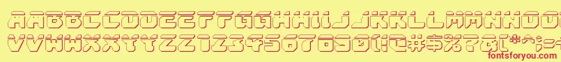 AstropolisLaser3D Font – Red Fonts on Yellow Background