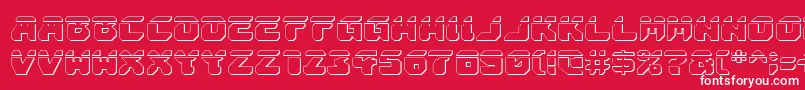 フォントAstropolisLaser3D – 赤い背景に白い文字