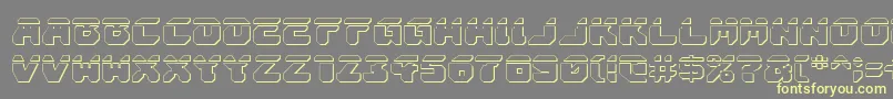 AstropolisLaser3D Font – Yellow Fonts on Gray Background