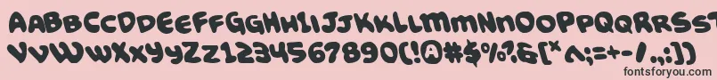 Funnypagesleft Font – Black Fonts on Pink Background