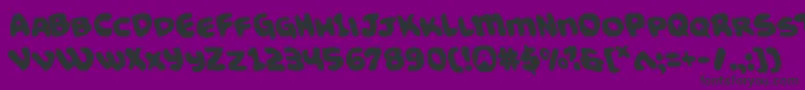 Funnypagesleft Font – Black Fonts on Purple Background