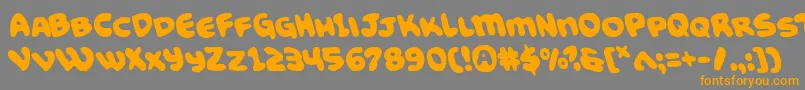 Funnypagesleft Font – Orange Fonts on Gray Background