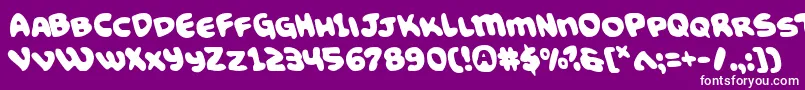 Funnypagesleft Font – White Fonts on Purple Background