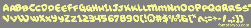 Funnypagesleft Font – Yellow Fonts on Gray Background