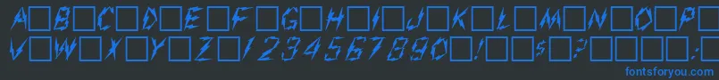 AarcoverPlain.001.001 Font – Blue Fonts on Black Background