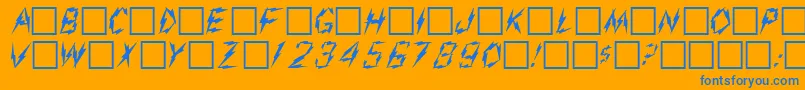 AarcoverPlain.001.001 Font – Blue Fonts on Orange Background