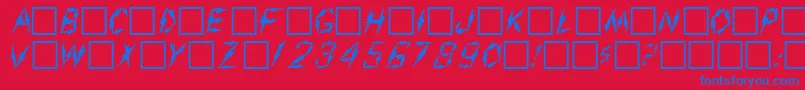 AarcoverPlain.001.001 Font – Blue Fonts on Red Background