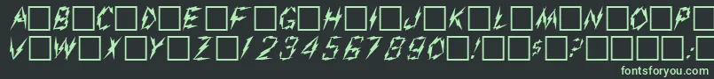 Шрифт AarcoverPlain.001.001 – зелёные шрифты на чёрном фоне