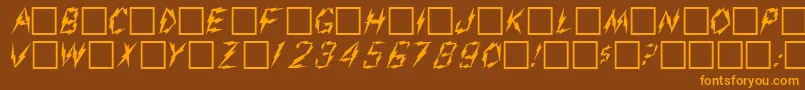 AarcoverPlain.001.001 Font – Orange Fonts on Brown Background