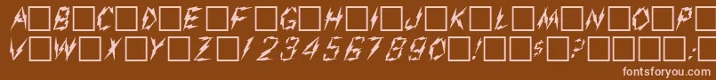 Шрифт AarcoverPlain.001.001 – розовые шрифты на коричневом фоне