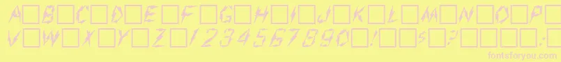 AarcoverPlain.001.001 Font – Pink Fonts on Yellow Background