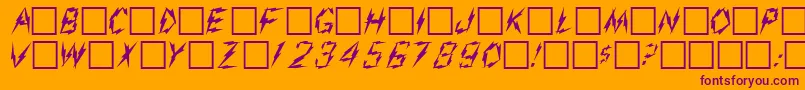 Шрифт AarcoverPlain.001.001 – фиолетовые шрифты на оранжевом фоне
