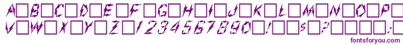 Czcionka AarcoverPlain.001.001 – fioletowe czcionki na białym tle