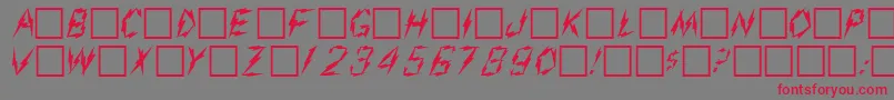 Шрифт AarcoverPlain.001.001 – красные шрифты на сером фоне